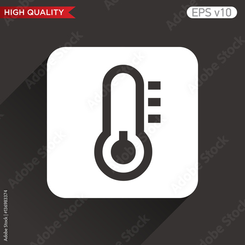 Thermometer icon. Button with weather icon. Modern UI vector.