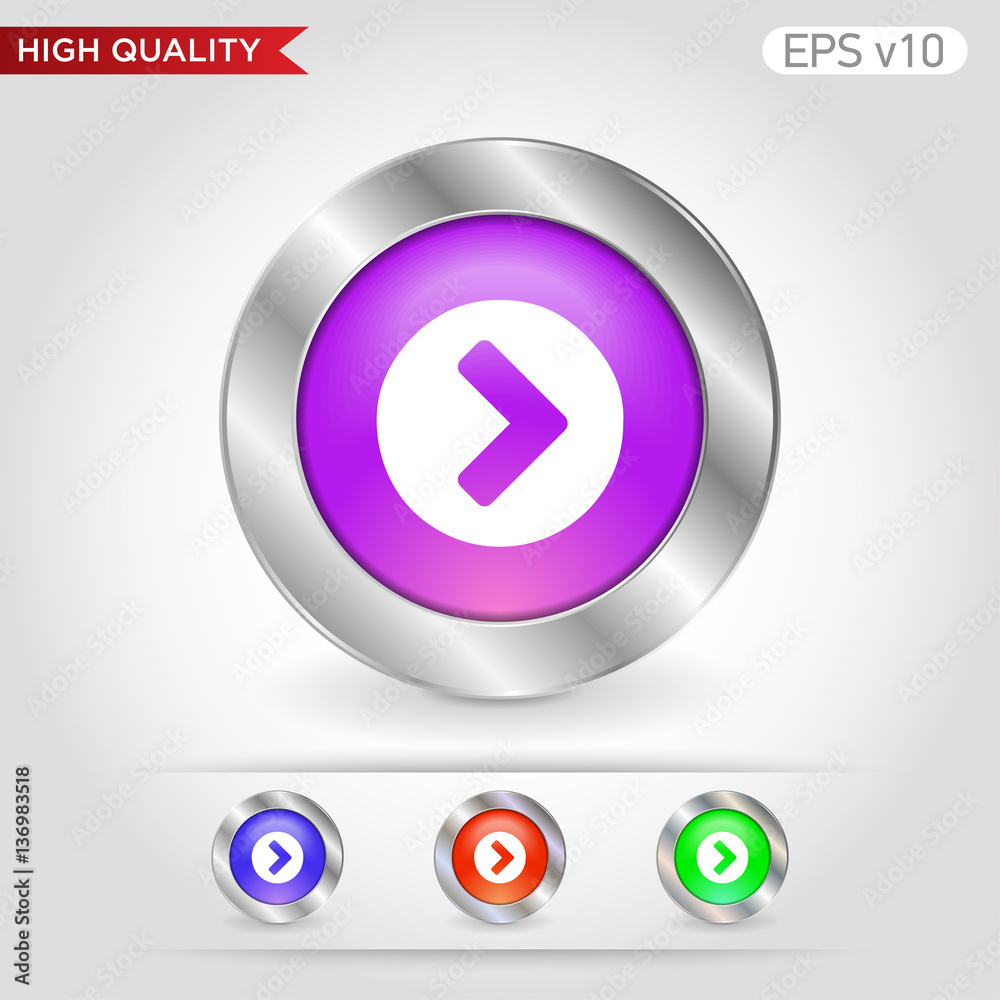 Right arrow icon. Button with right arrow icon. Modern UI vector. Right arrow icon. Button with right arrow icon. Modern UI vector.