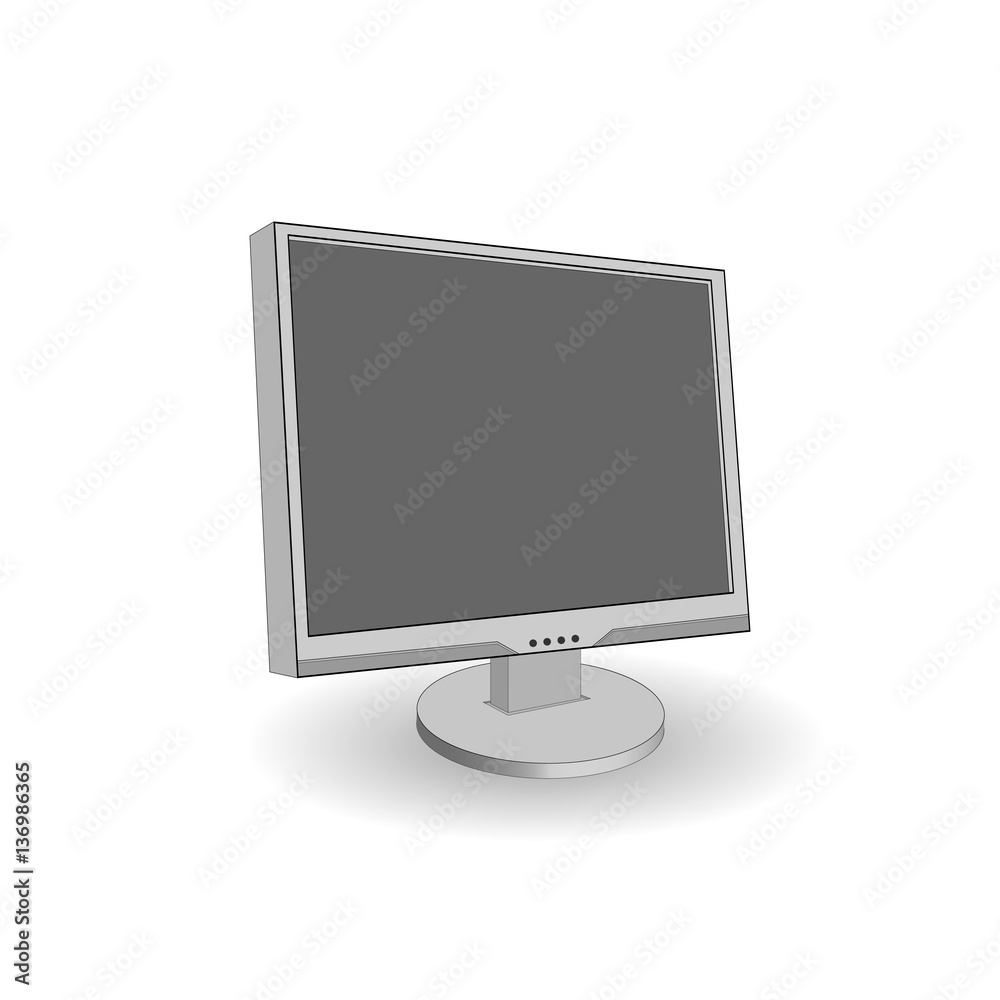 Abstract monitor. 3D monitor. vector monitor. Abstract monitor. 3D monitor. vector monitor.