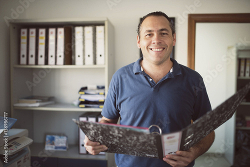 Man working in office photo