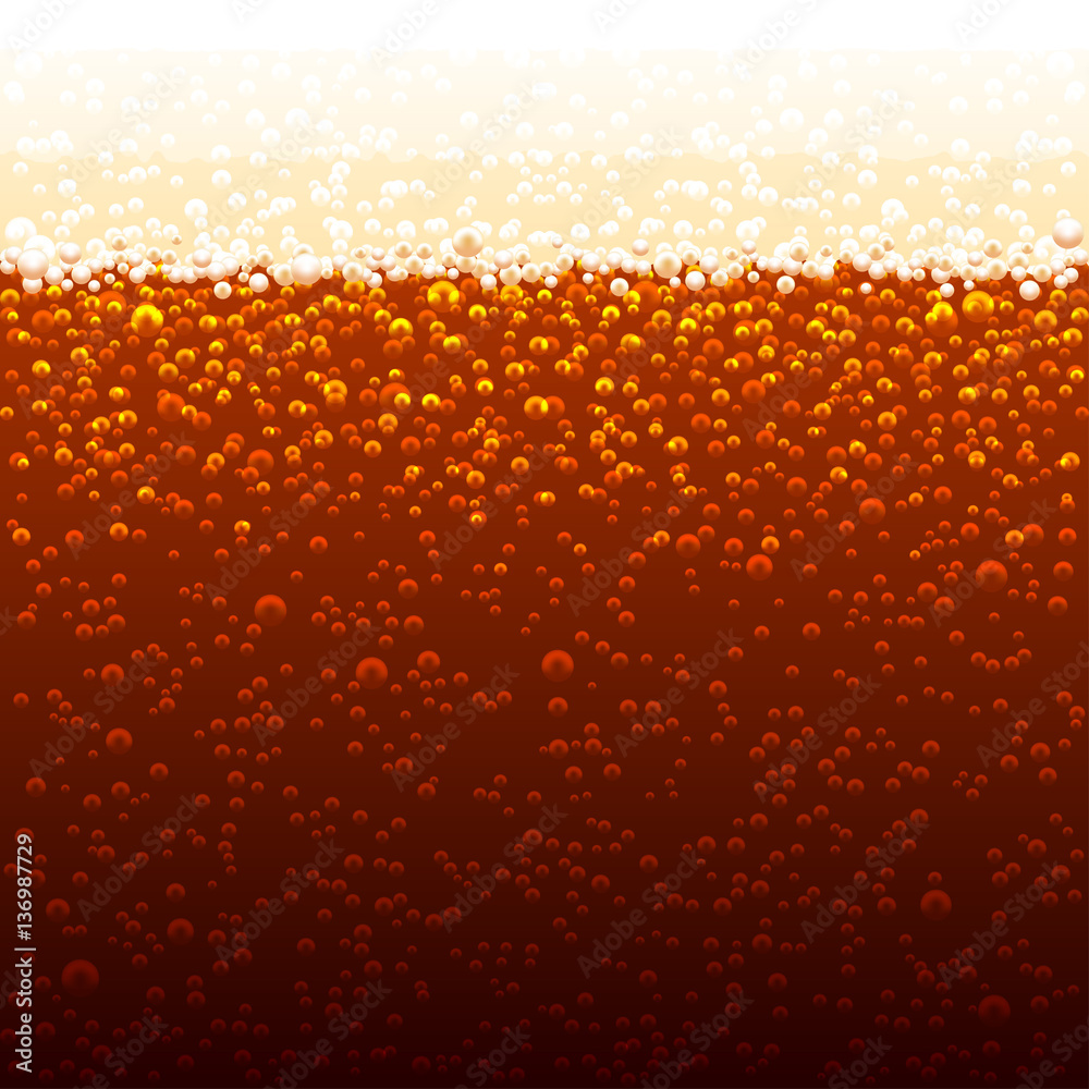 Vector background of cola bubbles. Sparkling bubbles.