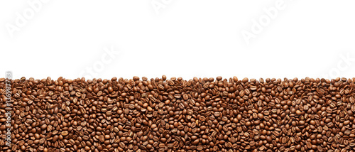 Stripe of coffee beans