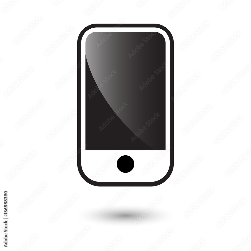Smartphone icon vector illustrator on white background Smartphone icon vector illustrator on white background