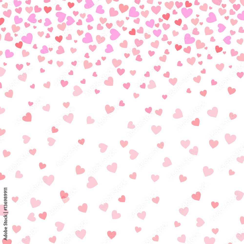 Hearts. Valentine's Day abstract background with hearts. Vector Background 