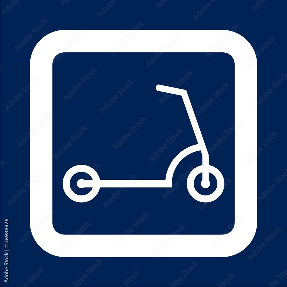 Kick scooter icon illustration in a flat style - Illustration Kick scooter icon illustration in a flat style - Illustration