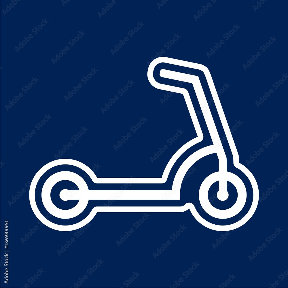Kick scooter icon illustration in a flat style - Illustration Kick scooter icon illustration in a flat style - Illustration