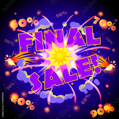 Cartoon Advertising Sale Template