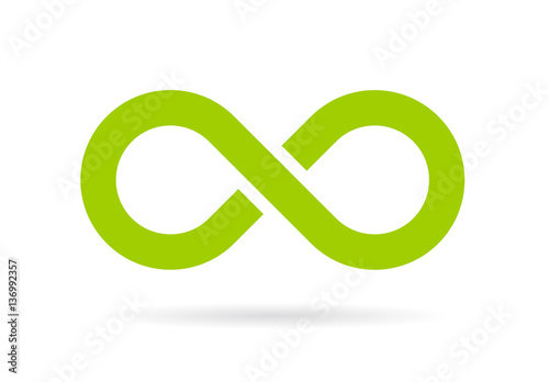 Green infinity vector symbol