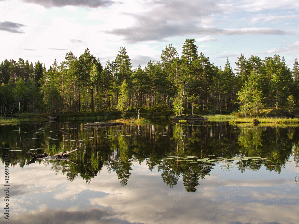 Small Lake at Vansbro N, Vansbro, Dalanas Iän, Sweden