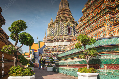 Pagoden des Wat Pho in Bangkok, Thailand (Liegender Buddah)