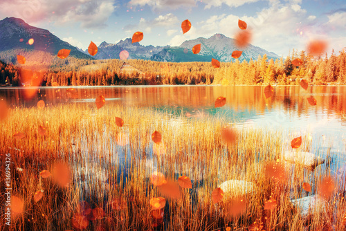 Majestic mountain lake in N...