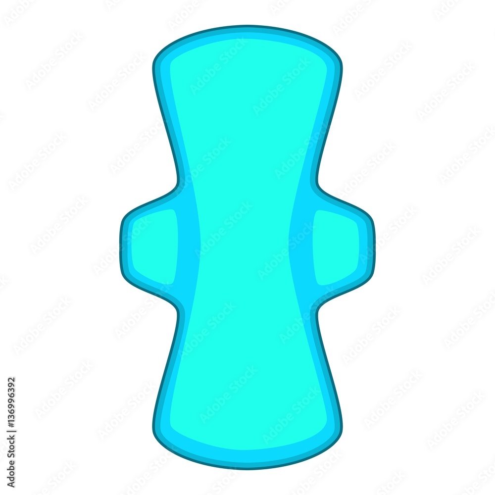 Fototapeta premium Sanitary pad icon, cartoon style