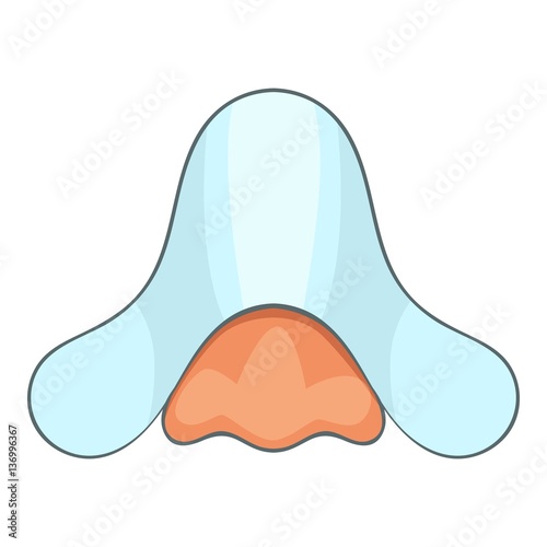 Nose clean strip icon, cartoon style