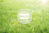 sale discount buy concept grass glow