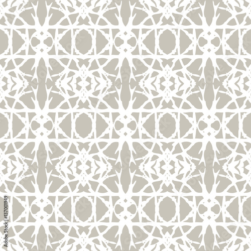 Lace pattern with white shapes in art deco style
