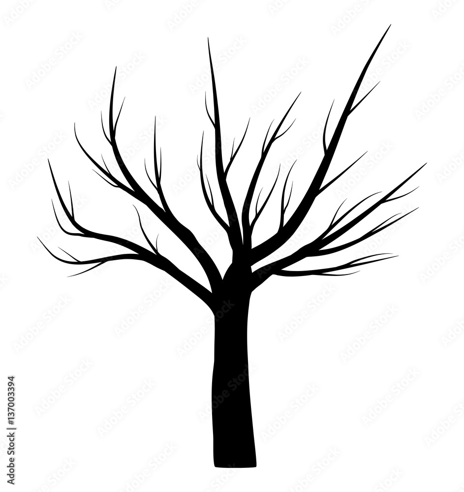 bare tree winter vector symbol icon design. bare tree winter vector symbol icon design.