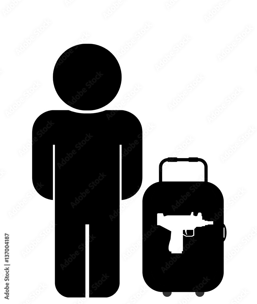 Touriste une arme dans sa valise Touriste une arme dans sa valise