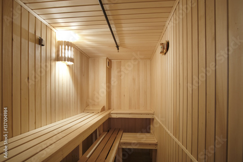 Interior of a sauna sweating-room