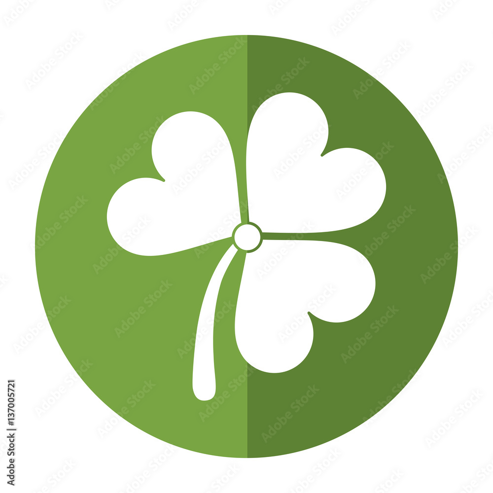 st patricks day clover lucky icon shadow vector illustration eps 10 st patricks day clover lucky icon shadow vector illustration eps 10