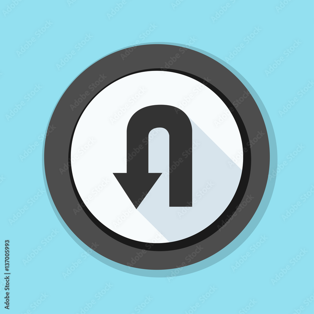U-Turn roadsign sign illustration U-Turn roadsign sign illustration