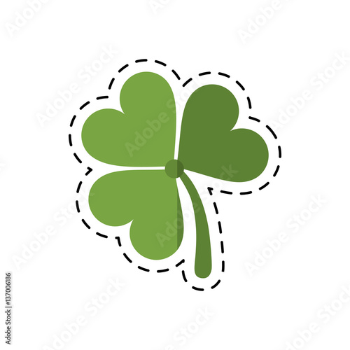 cartoon st patricks day clover lucky icon vector illustration eps 10