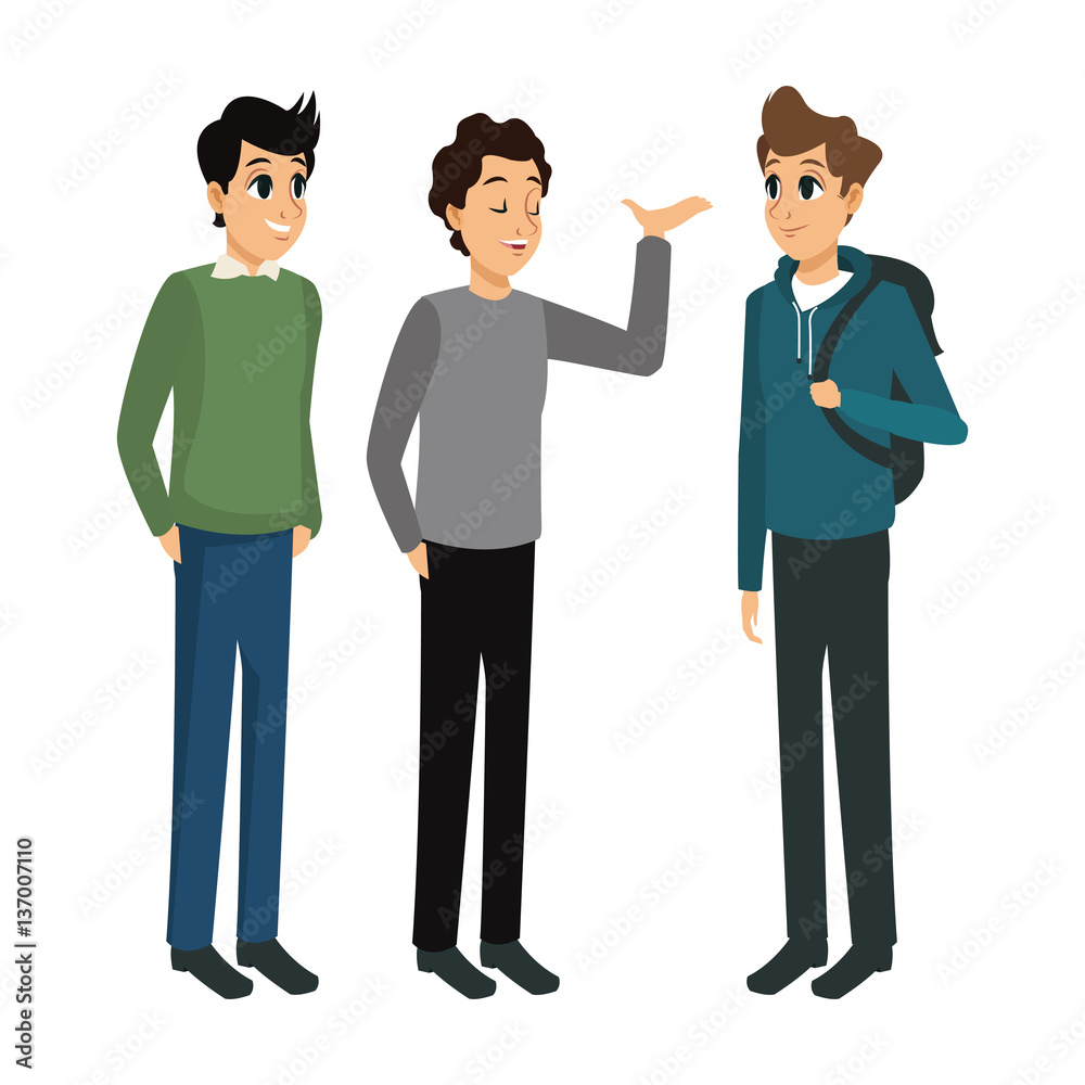 group male talking casual design vector illustration eps 10