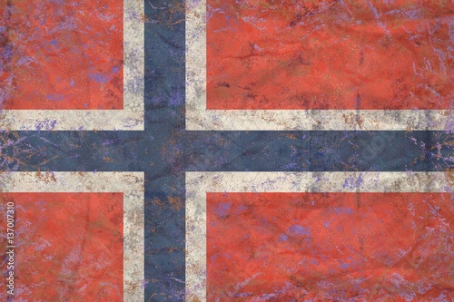 Grunge Norway flag background