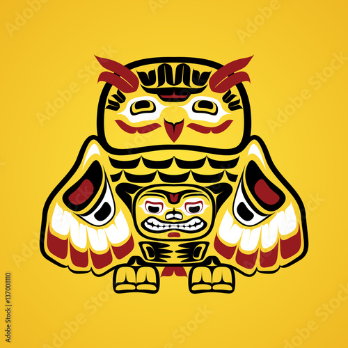 Vector illustration of an owl
