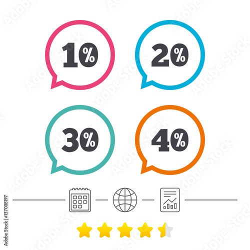 Sale discount icons. Special offer price signs.