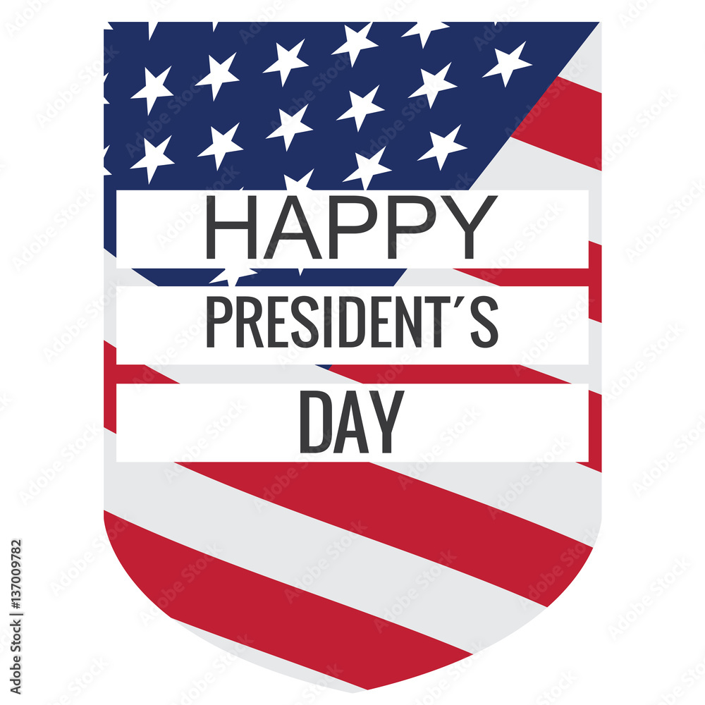 Isolated president day sticker on a white background, Vector illustration Isolated president day sticker on a white background, Vector illustration