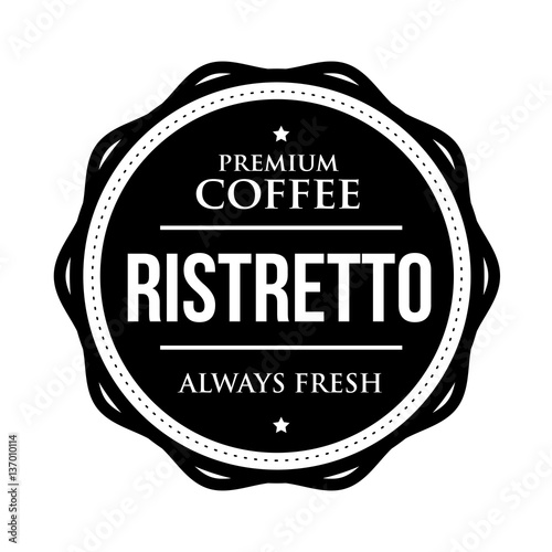 Coffee Ristretto vintage stamp