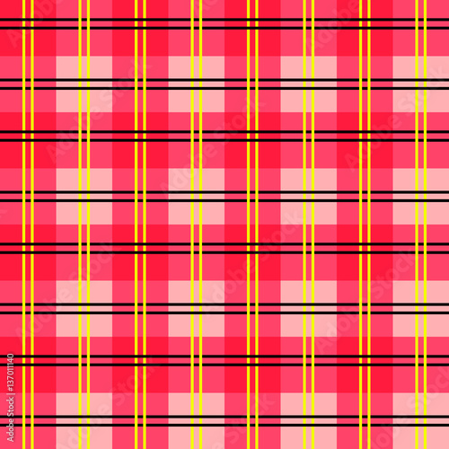 Seamless and colorful tartan pattern with stripes and squares as a background or for clothing purposes - Eps10 vector graphics and illustration