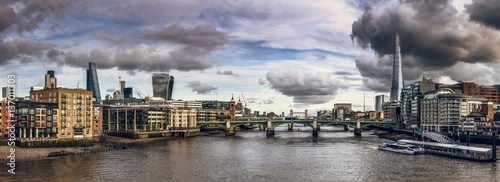 Panorama of the City of London taken from the Millennium Bridge