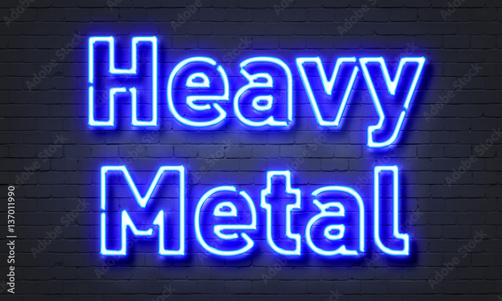 Heavy metal neon sign
