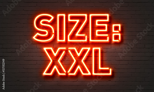 Size XXL neon sign photo