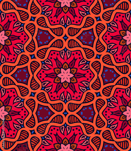 Bold pattern with Indian motifs