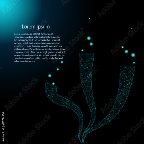 Business template - Sea futuristic blue structure   - vector illustration 