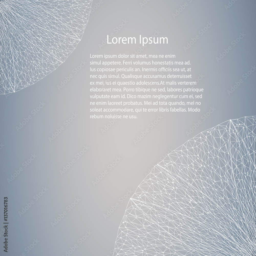 Fotografie Business template - Wave futuristic  structure   - vector illustration