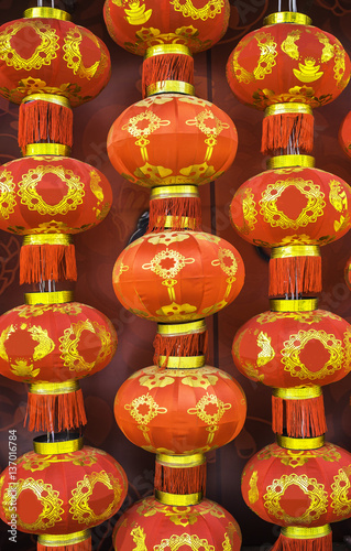 Red Chinese paper lanterns © manus