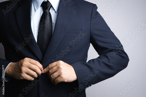 Business man dressing up