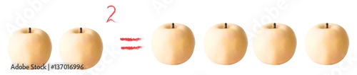 Apple calculation   - vector illutration 