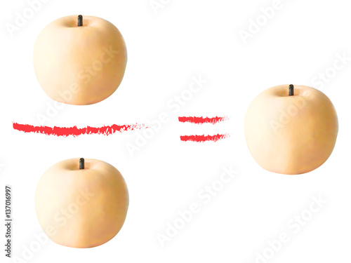 Apple calculation   - vector illutration 
