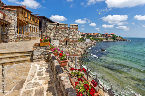 Amazing panorama with Ancient fortifications in old town of Sozopol, Burgas Region, Bulgaria