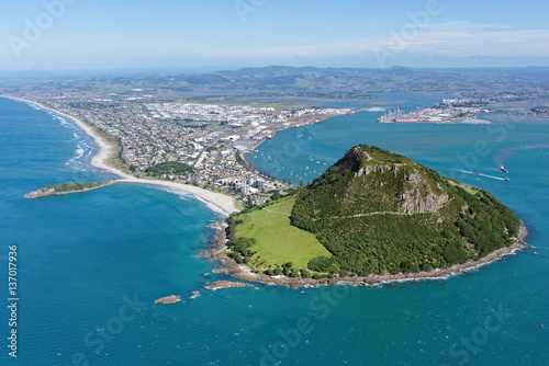 Aerial view of Mt Maunganui, New Zealand photo