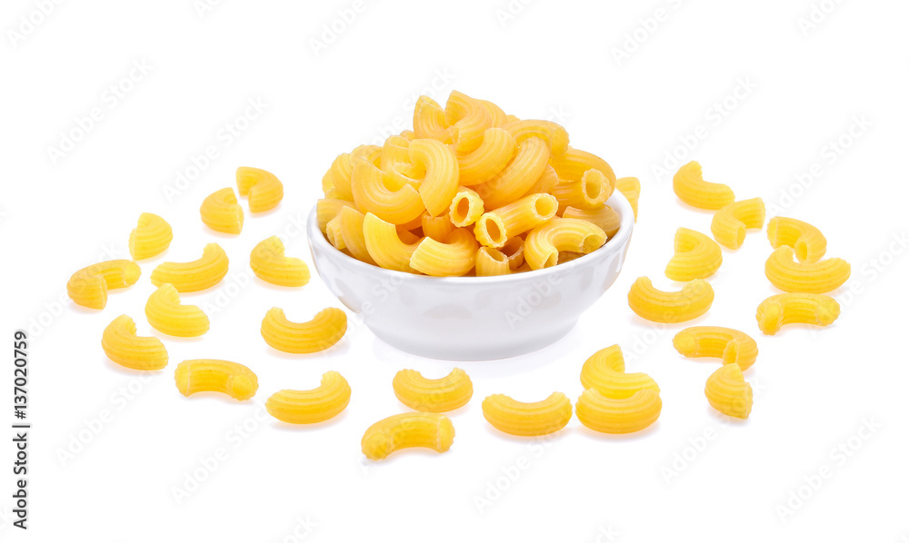 macaroni pasta isolated on white background macaroni pasta isolated on white background