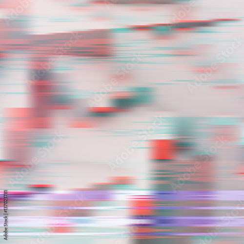 Glitch abstract background, pastel color vector illustration