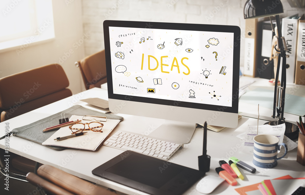 Naklejka premium Ideas Lightbulb Musicnote Speech Icon Concept