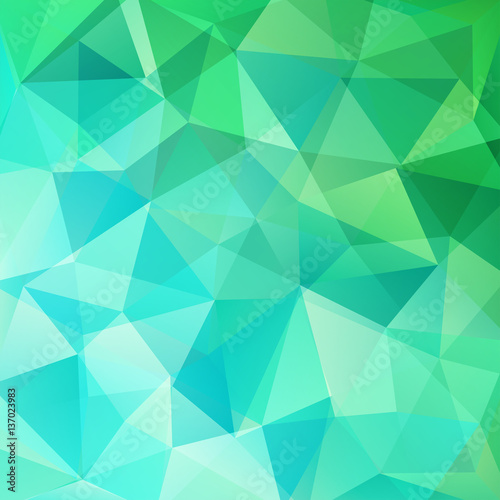 Abstract polygonal vector background. Geometric vector illustration. Creative design template. Green, blue colors.