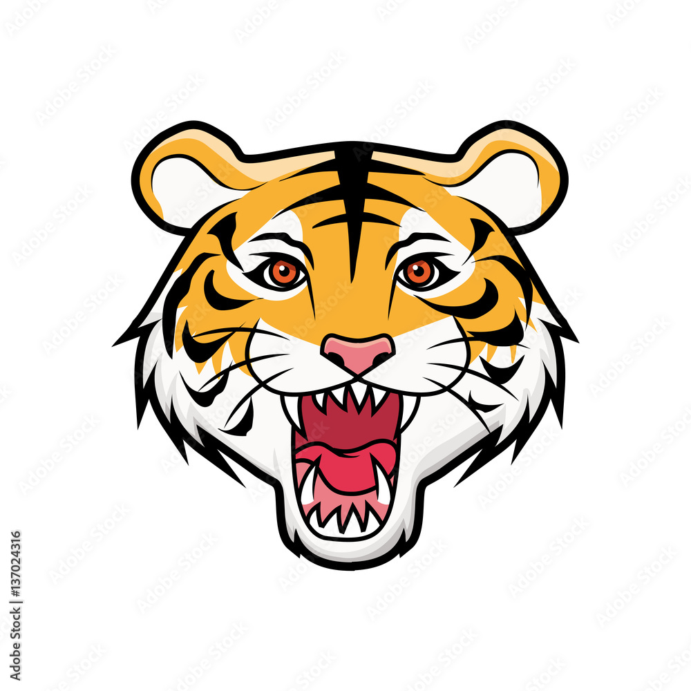 roaring tiger head