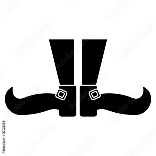 st patricks day leprechaun legs pictogram vector illustration eps 10